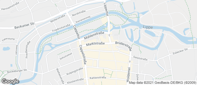 Karte mit Standort von Bäckerei & Konditorei Birkholz GmbH