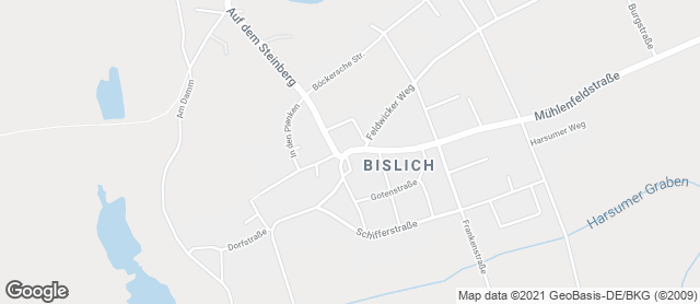 Karte mit Standort von Bors mein Bäcker - Bislich