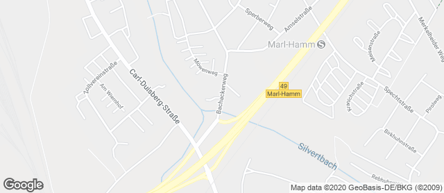 Karte mit Standort von Bäckerei Kleinespel & Imping Marl Hamm