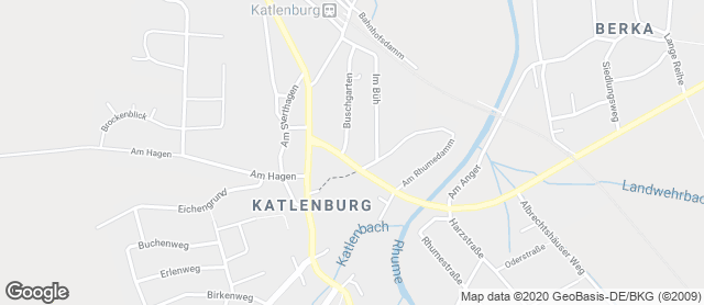 Karte mit Standort von Kopp`s Berghof Bäckerei FILIALE KATLENBURG