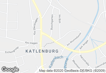 Karte mit Standort von Kopp`s Berghof Bäckerei FILIALE KATLENBURG