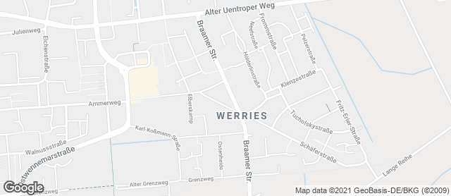 Karte mit Standort von Bäckerei-Konditorei Niehaves GmbH&Co.KG Fil. 62