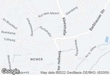 Karte mit Standort von Goeken Café Wewer