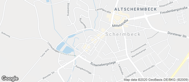 Karte mit Standort von Bäckerei Kleinespel & Imping