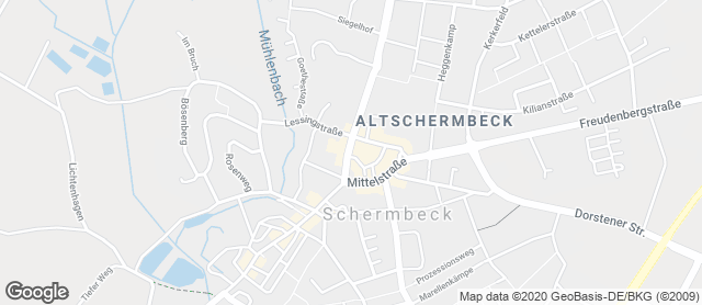 Karte mit Standort von Bäckerei Kleinespel & Imping An der Kirche