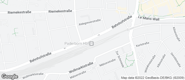 Karte mit Standort von Bäckerei Lange - Bahnhof