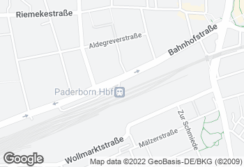 Karte mit Standort von Bäckerei Lange - Bahnhof
