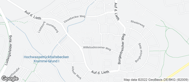 Karte mit Standort von Bäckerei Lange - Auf der Lieth