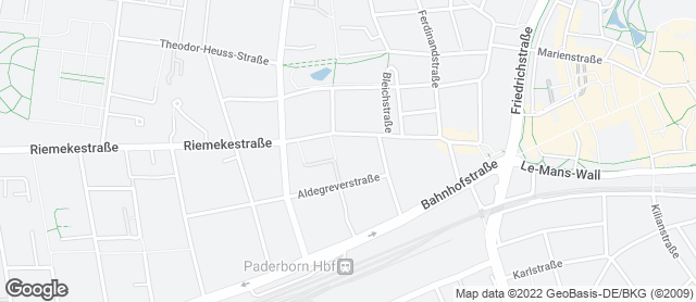 Karte mit Standort von Goeken backen Café Riemeke Paderborn