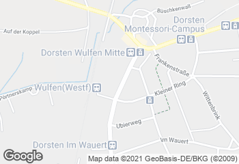 Karte mit Standort von Bäckerei Theodor Sanders GmbH