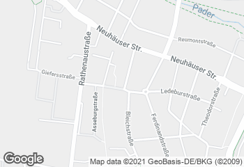 Karte mit Standort von Goeken backen Netto Paderborn