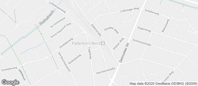 Karte mit Standort von Goeken backen Café Nordcube Paderborn