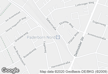 Karte mit Standort von Goeken backen Café Nordcube Paderborn