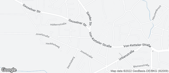 Karte mit Standort von Bäckerei Lange - Alisostraße