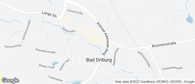 Karte mit Standort von Goeken Café Bad Driburg