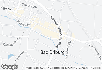Karte mit Standort von Goeken Café Bad Driburg