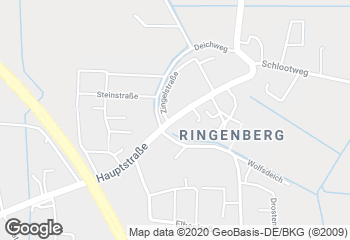 Karte mit Standort von Cafe Winkelmann Ringenberg