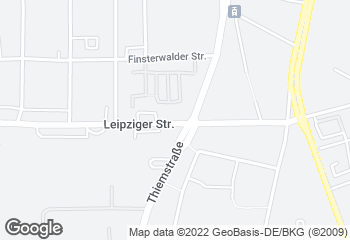 Karte mit Standort von Bäckerei Dreißig Café Cottbus