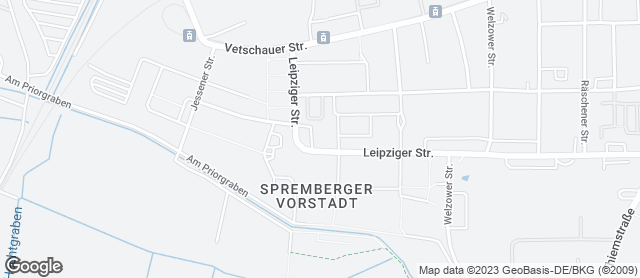 Karte mit Standort von Bäckerei Dreißig GmbH & Co. KG  CB NETTO Leipziger