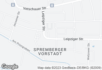 Karte mit Standort von Bäckerei Dreißig GmbH & Co. KG  CB NETTO Leipziger