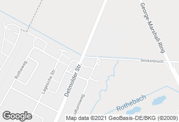 Karte mit Standort von Bäckerei Mertens