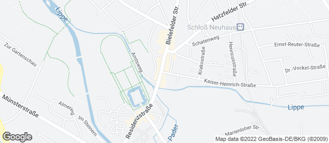 Karte mit Standort von Bäckerei Lange - Schloss Neuhaus
