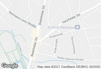 Karte mit Standort von Goeken Café Schloß Neuhaus