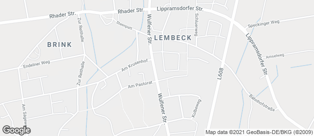 Karte mit Standort von Bäckerei Spangemacher, Lembeck