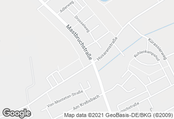 Karte mit Standort von Bäckerei Mertens