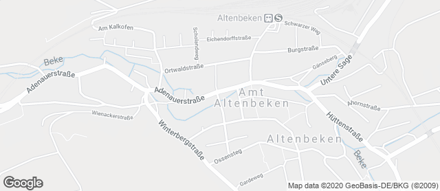 Karte mit Standort von Bäckerei Mertens