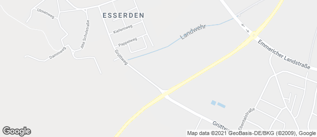 Karte mit Standort von Bors mein Bäcker - Kaufland Rees