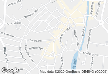 Karte mit Standort von Bäckerei - Konditorei Heicks & Teutenberg