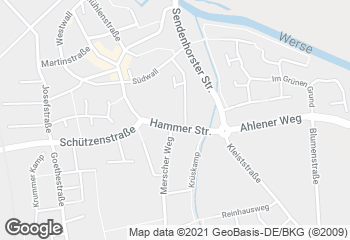 Karte mit Standort von Bäckerei Zimmermeier GmbH & Co. KG Filiale Drensteinfurt