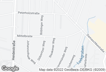 Karte mit Standort von Bäckerei Lantzsch Mittelbreite