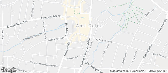Karte mit Standort von Gerds Backstube Filiale Oelde Ruggestraße