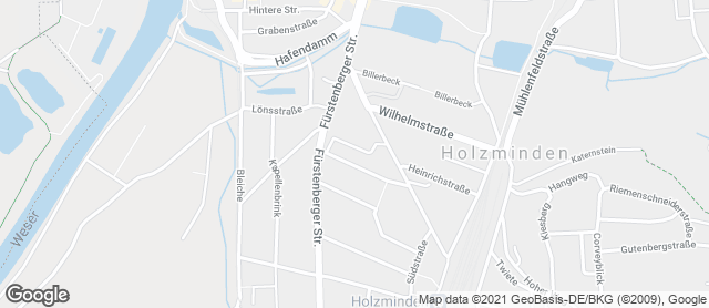 Karte mit Standort von Bäckerei Engel - Edeka Holzminden