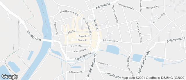 Karte mit Standort von Bäckerei Klingenberg Obere Straße