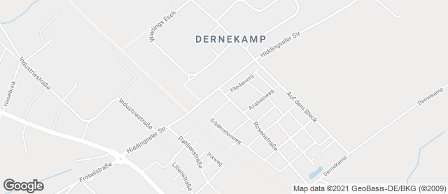 Karte mit Standort von Bäckerei Felix Grote OHG - Filiale Dernekamp