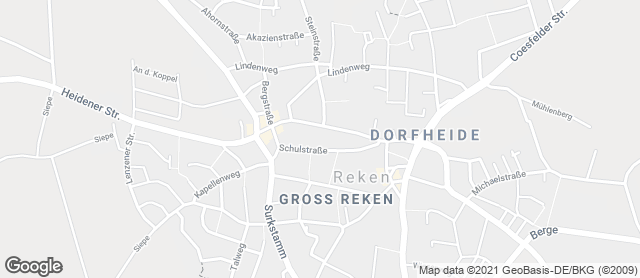Karte mit Standort von Bäckerei Mensing OHG