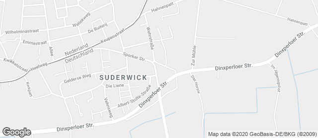 Karte mit Standort von Bors mein Bäcker - Suderwick
