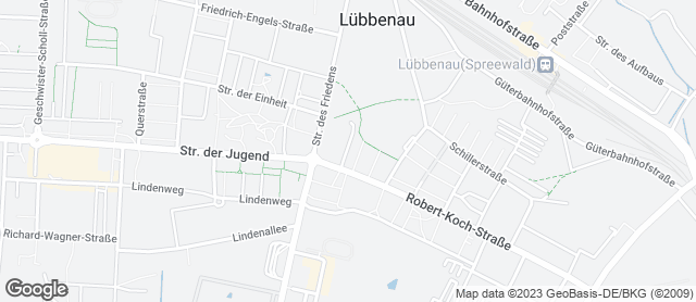 Karte mit Standort von Bäckerei Dreißig GmbH & Co. KG Cafe Lübbenau