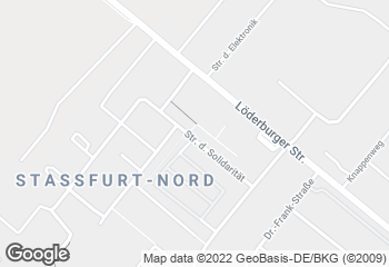 Karte mit Standort von Bäckerei Stelmecke - Filiale Staßfurt Nord
