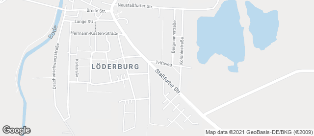 Karte mit Standort von Bäckerei Stelmecke - Filiale Löderburg