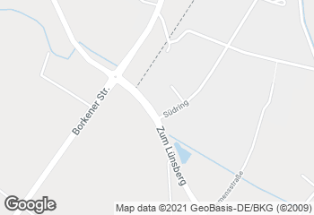 Karte mit Standort von Bäckerei Mensing OHG