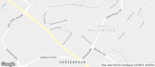Karte mit Standort von Gerds Backstube Café Herzebrock
