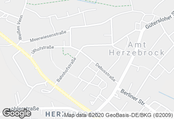 Karte mit Standort von Gerds Backstube Café Herzebrock
