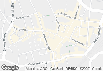 Karte mit Standort von Bäckerei & Konditorei Birkholz GmbH