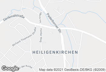 Karte mit Standort von Bäckerei Engel - Rewe Detmold