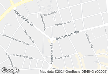 Karte mit Standort von Bäckerei Glasenapp