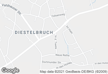 Karte mit Standort von Bäckerei Heidsiek